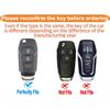 Sindeda Ford Key Fob Cover with Keychain, Soft Full Protection Key Shell, Compatible with Ford F150 F250 F350 F450 F550 Explorer Ranger Escape, Red