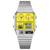 Seria Collection Chronograf Wyświetlanie Daty Kalendarz Wieczny Kwarcowy Stalowy Pasek 32,5 mm Unisex Żółta Tarcza JG2170-59Y