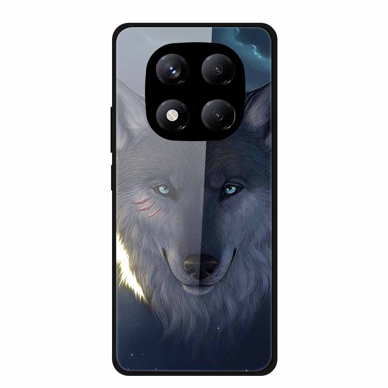 Tempered Glass Phone Case for Redmi Note 14 Pro 4G Cover Lion Wolf Hard Shell for Xiomi Redmi Note14Pro 4G Note 14Pro Cover Cool