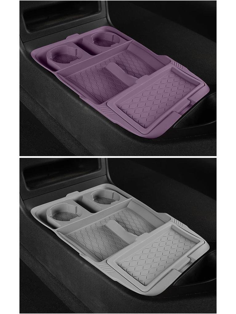 Soft Rubber Organizer for Xiaomi SU7 Console Storage Compartment, Car Interior Accessories