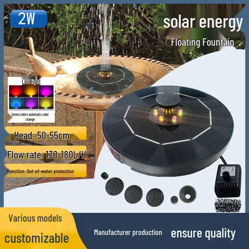 Zonnepaneel Drijvende Fontein met Watertekort Bescherming - Verkrijgbaar in 13CM, 16CM en 18CM Maten