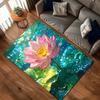 Beautiful Lotus Pattern Carpet for Living Room Bedroom Bedside Floor Mat Cloakroom Kids Activity Area Rugs Large Size