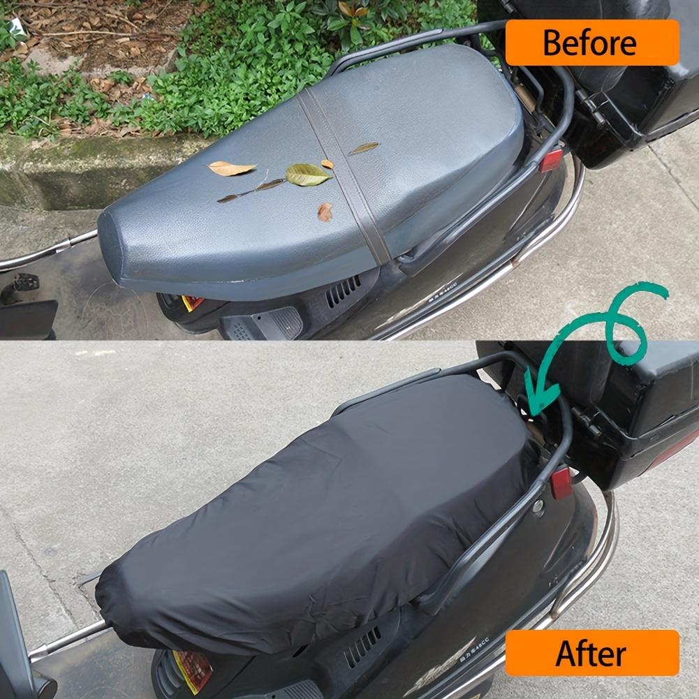 Motorrad Regen Sitzbezug Universal Flexibel Wasserdicht Sattelbezug Schwarz Staub UV Sonne Schutz Genäht Motorradzubehör
