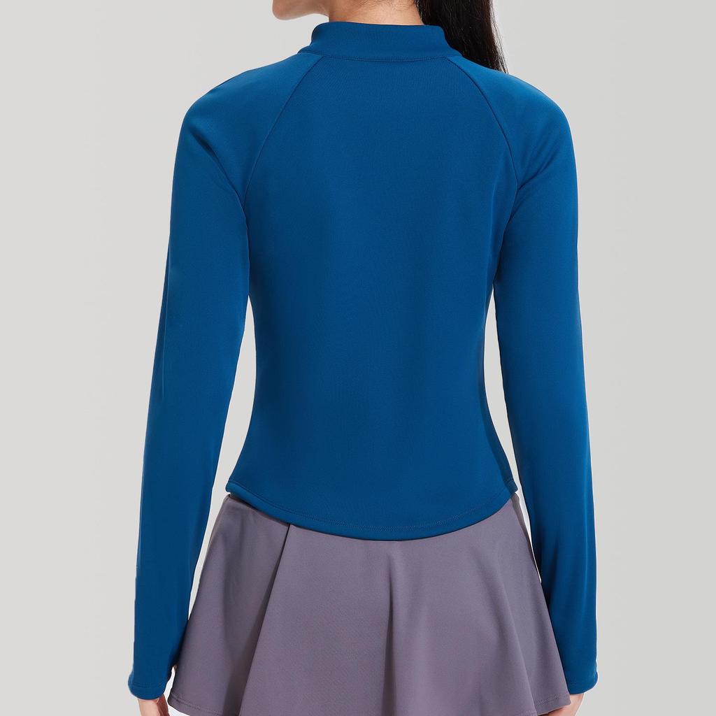 Women's Autumn & Winter Plus Velvet Sports Hoodie: Long Sleeve, Zip-Up, Outdoor Fitness, Quick-Dry, Slim Fit Yoga Jacket