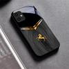 Goldener Hengst Schwarzes Glas Handyhülle für Motorola Moto G14 G22 G24Power G24 G34 G35 G45 G54 G55 G75 G84 G85 Harte Schwarze Abdeckung