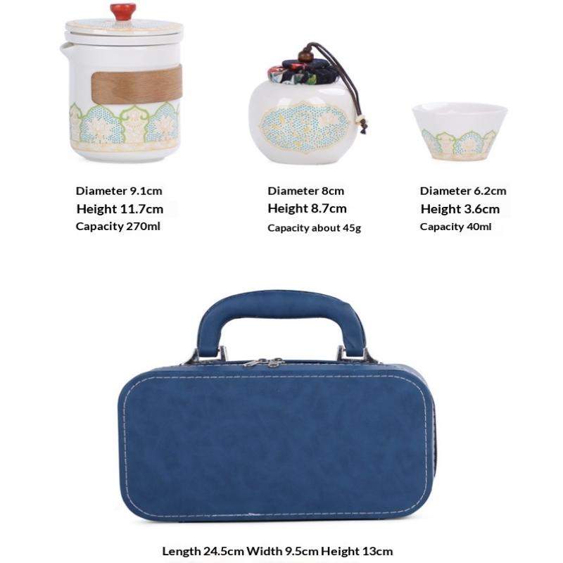 Travel Tea Pot Set Outdoor Portable Ceramic Quick Guest Tea Set Office Teapot And Cup Set Light Luxury Friend Best Gifts