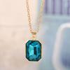 Rose Gold Birthday Stone Pendant Necklace - Women's Fashionable Gemstone Jewelry