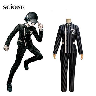 Danganronpa V3 Cosplay Στολή Saihara Shuichi Κοστούμια Anime Παιχνίδι Σχολική Στολή Στολή Παλτό + Παντελόνι