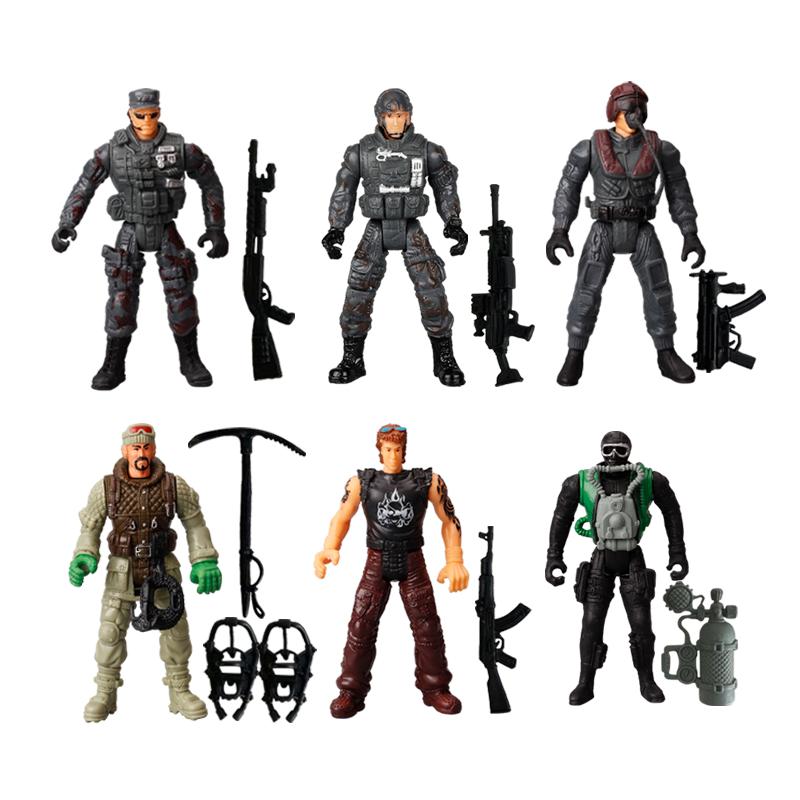 4inch Army Men Special Forces Soldiers Fireman Action Figures Playset Military Modle Toys For Kid Boy Christmas Lovely Gifts
