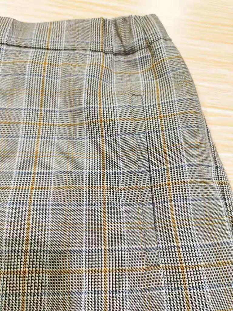 Classic British Style Plaid Straight-Leg Pants