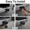 Universal 2 Inch Trailer Hitch Cover Receiver Square Plug Cap Anti-Lost Lock Dust Proof for Pickup Truck SUV Towing Accessories
