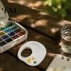 Small Palette for Detail Painting Mini Paint Tray, with Thumb Hole, Lightweight Durable Non Stick Acrylic Mixing Watercolor Palette, Artists