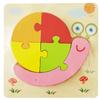 Wooden Simulation Cartoon Vehicle Animal Puzzle Early Childhood Education Building Block Children Baby Cognitive Three-Dimensional Puzzle