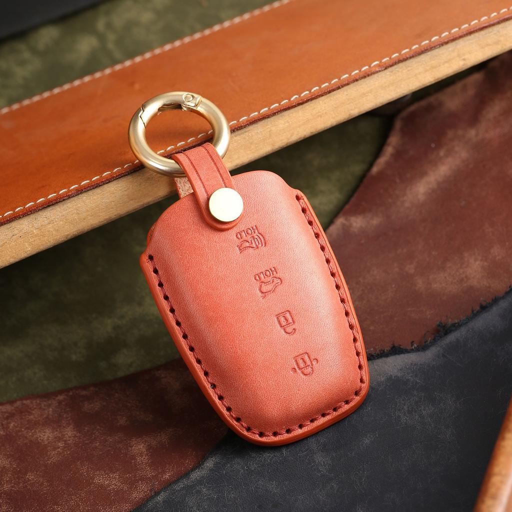 Suitable for modern IX45 car key cover, purely handmade high-end leather key protective cover, car supplies