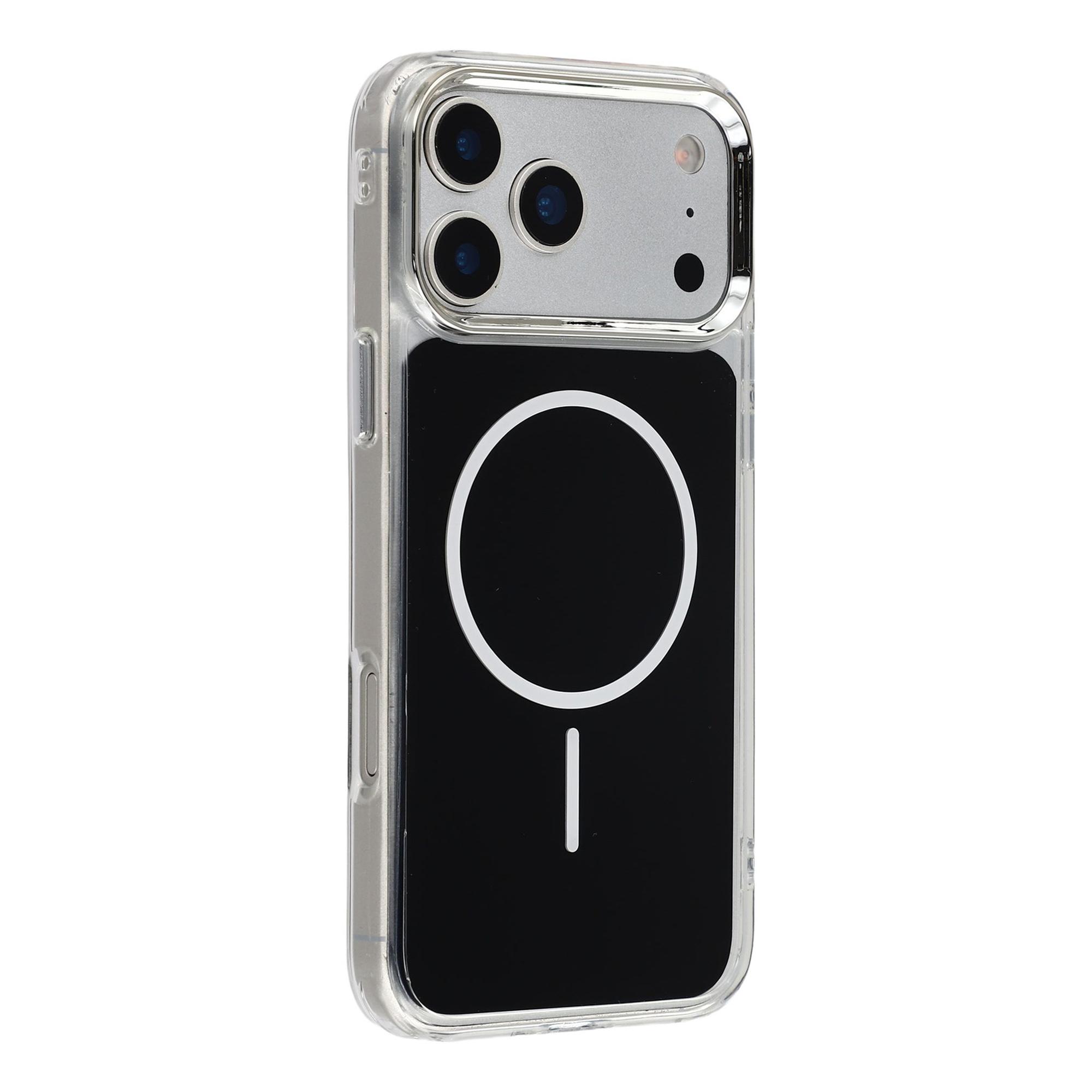 

For iPhone 17 Pro Max Magnetic Case Electroplated Camera Frame TPU Acrylic Anti-drop Phone Back Cover Compatible with MagSafe