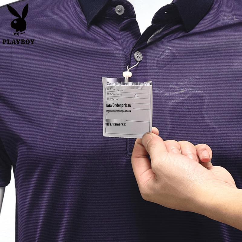 PLAYBOY Men's Silk Blend Striped Polo Shirt