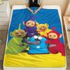 1 pătură de flanel cu imprimeu Teletubbies, de înaltă calitate, confortabilă pentru toate anotimpurile, decor pentru casă, căldură și confort, perfectă pentru cadouri de Crăciun