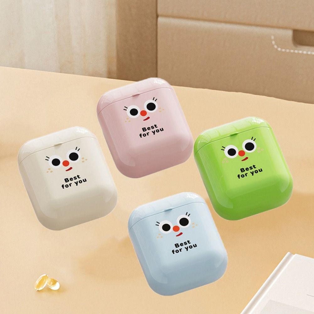 2Pcs Small Lipstick Storage Box Plastic Sundry Storage Box Portable Pill Box  for Home