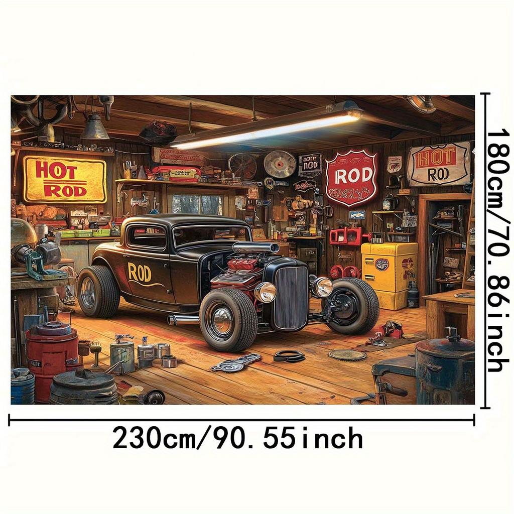 Retro garage theme and classic hot rods - Explore the retro Route 66 decor, retro garage decor | Route 66 Decor
