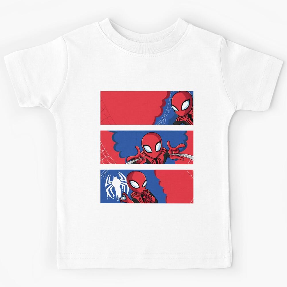 Web Hero Comic Strip Design | Modern Superhero Banner Art | Bold Red Blue Cartoon Action Panels Kids T-Shirt 150