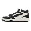 Li Ning Yue Bai Hi Casual Versatile Thick Sole Non-Slip Wear-Resistant Breathable High-Top Skate Shoes Women Sneakers Black White AGCU314-5