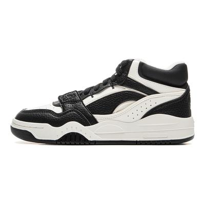 Li Ning Yue Bai Hi Ikdienas Daudzpusīgi Biezas Zoles Neslīdoši Nodilumizturīgi Elpojoši Augstpapēžu Skrituļošanas Apavi Sieviešu Kedas Melni Balti AGCU314-5