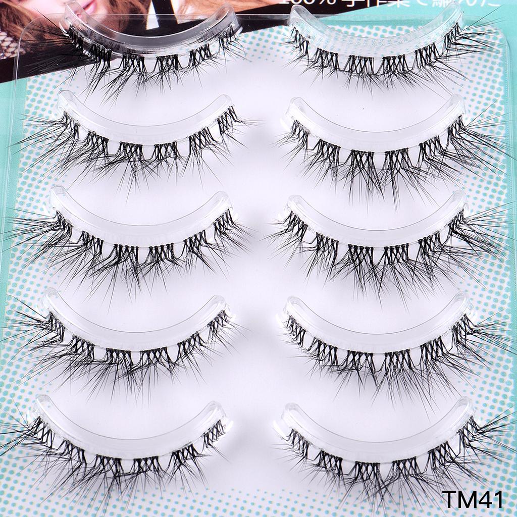 Transparent Terrier 5 Packs L-Shaped False Eyelashes Natural Comic Barbie Eyelashes Little Demon Eyelashes