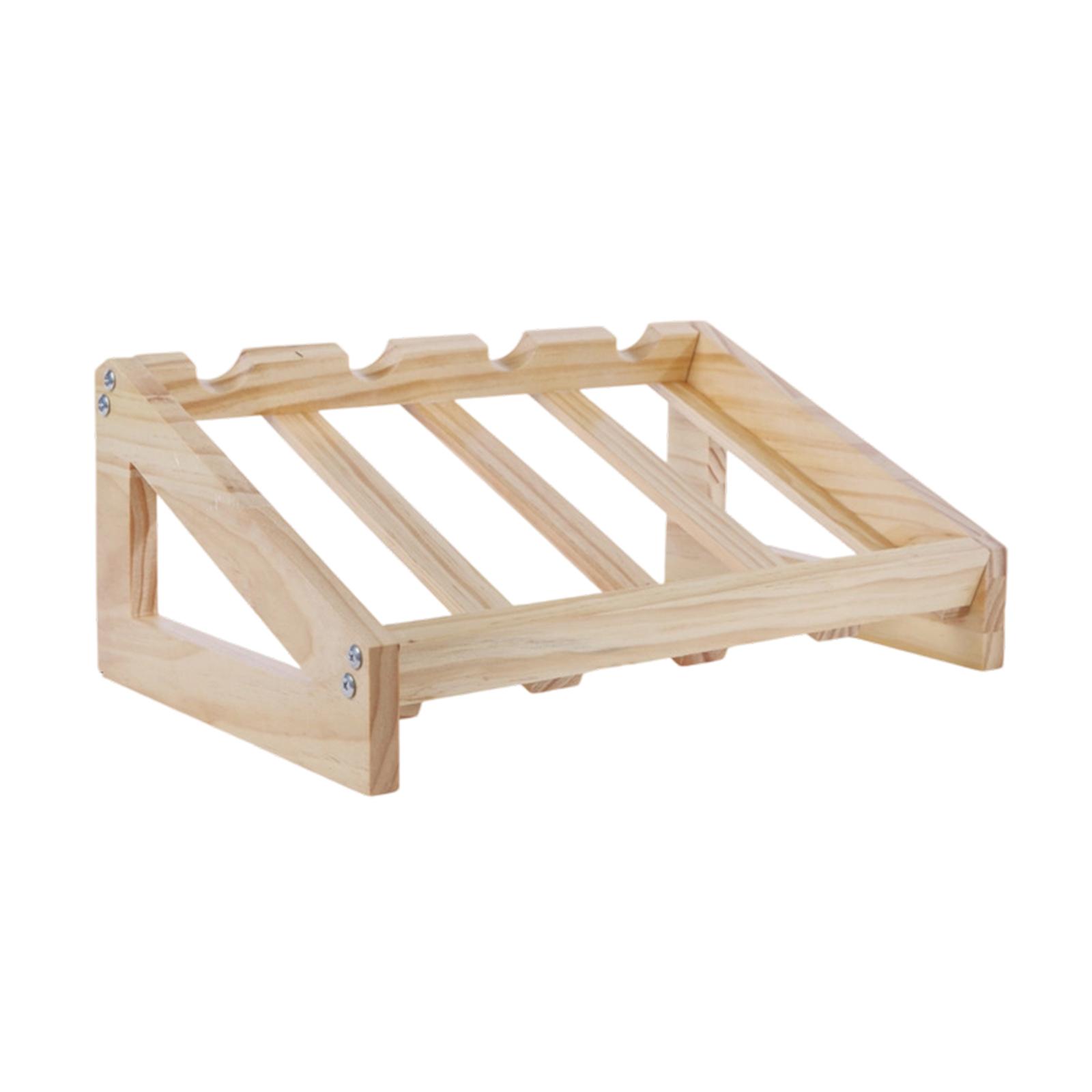 

Полка-дисплей для винных бутылок из массива дерева, винтажный домашний декор, шкаф-бар для гостиной, органайзер для хранения, винная стойка 4