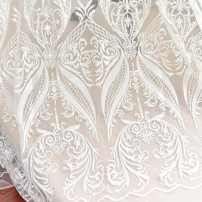 European Embroidered Lace Fabric, Wedding Dress Handmade Diy Material Clothing Dress Decorative Lace White