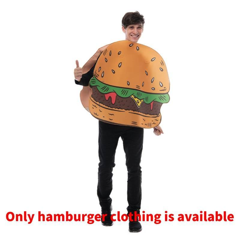 School Theme Hamburger Costume With Polyester Fabric For Adults At Halloween Festive Events