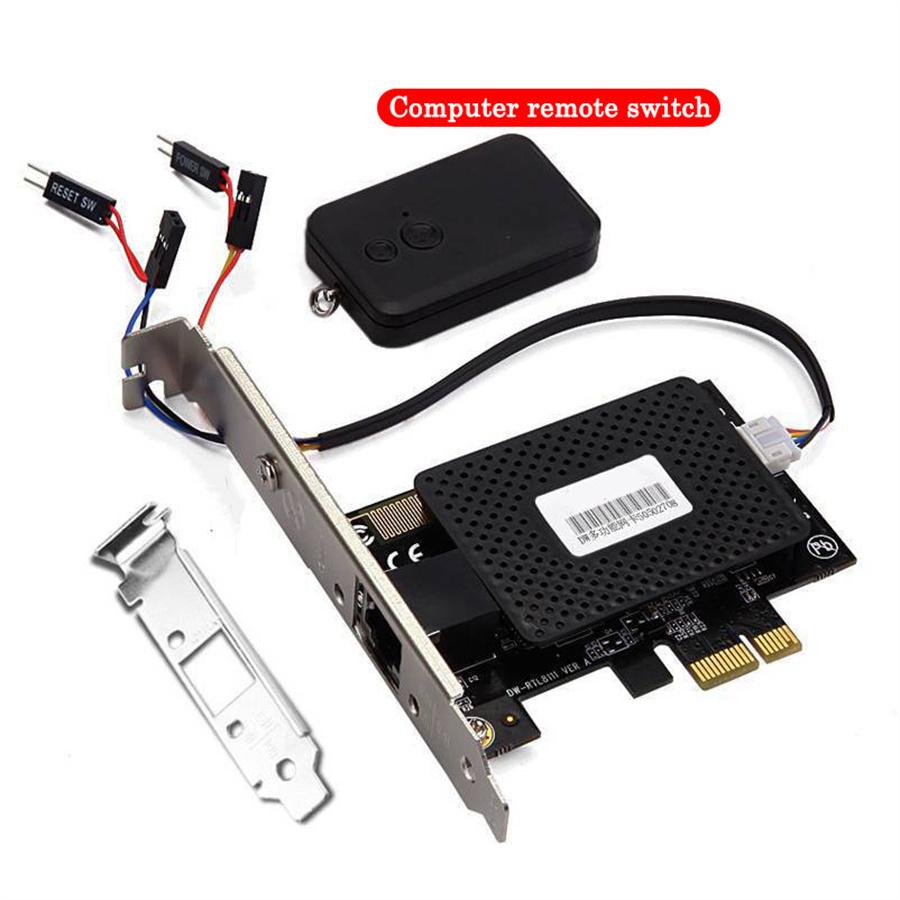 

1000Mbps Gigabit Ethernet PCI-E PCI Express RJ45 Network Card Computer Desktop PC power Switch on/off with Controller