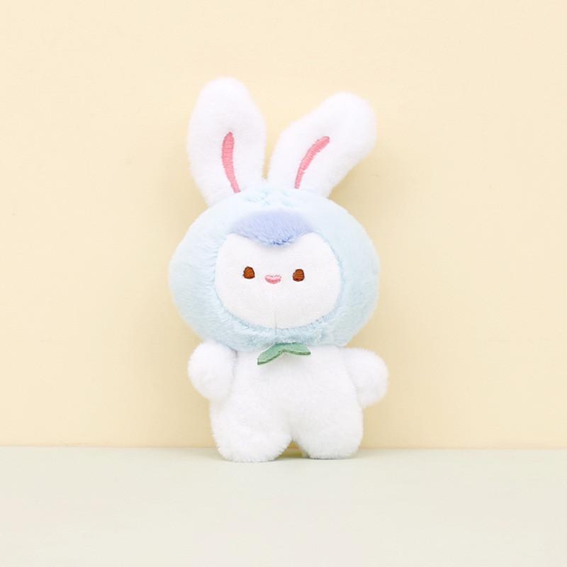 Adorable Cartoon Bunny Plush Keychain Colorful Stuffed Rabbit Bag Charm Gift