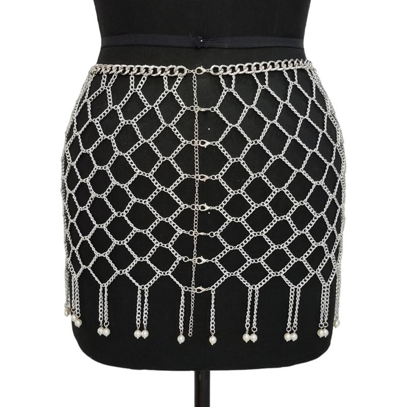 

Элегантная цепь-юбка для тела, украшение на живот, ослепительная золотая/серебряная подвеска-цепь для тела для женщин, идеально подходит для музыкальных фестивалей