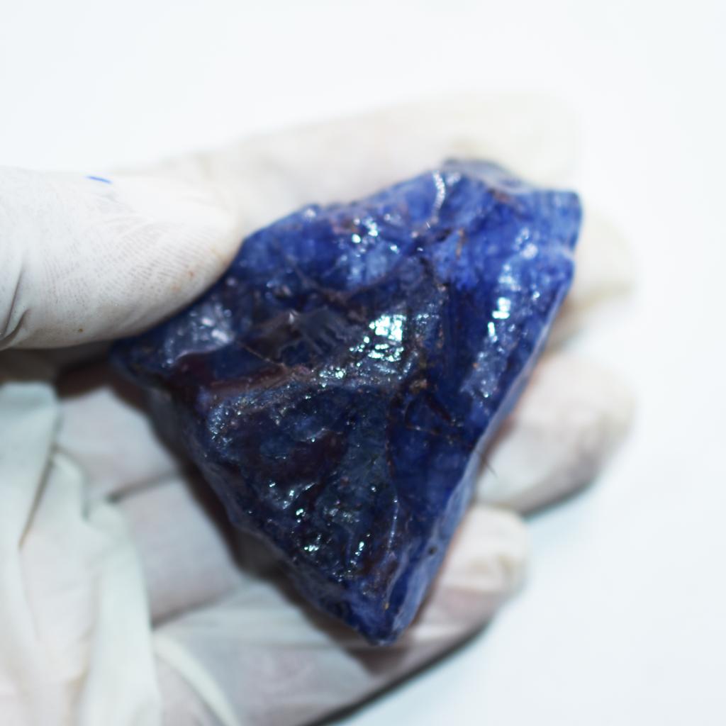 Natural Blue Sapphire Loose Gemstone Rough 348.6 ct Uncut September Birthstone for Gem Collections