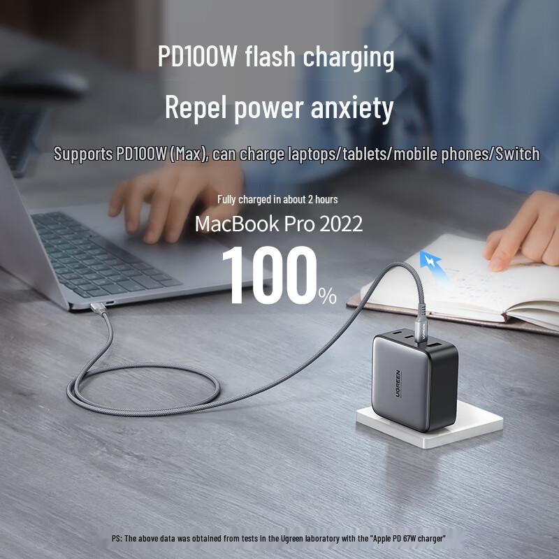 Ugreen USB-C to USB-C Fast Charging Cable for Apple, Android & Laptops