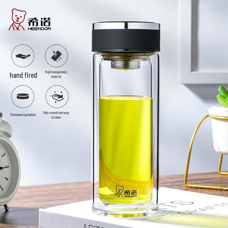 Xinuo XN-7018 Double Wall Glass Tea Bottle with Filter