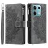 For Xiaomi Redmi Note 13 5G Phone Case Flower Pattern Leather Flip Wallet Cover