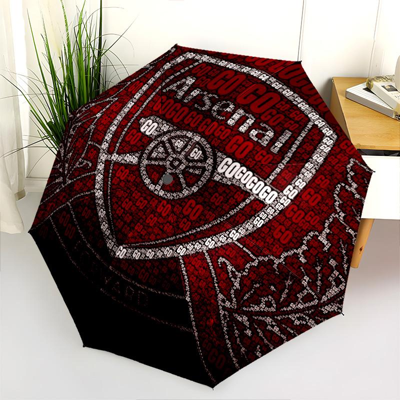 Arsenal Football Club mönster, automatiskt hopfällbart paraply, bärbar och hopfällbar design, 8 revben, en julklapp eller födelsedagspresent.