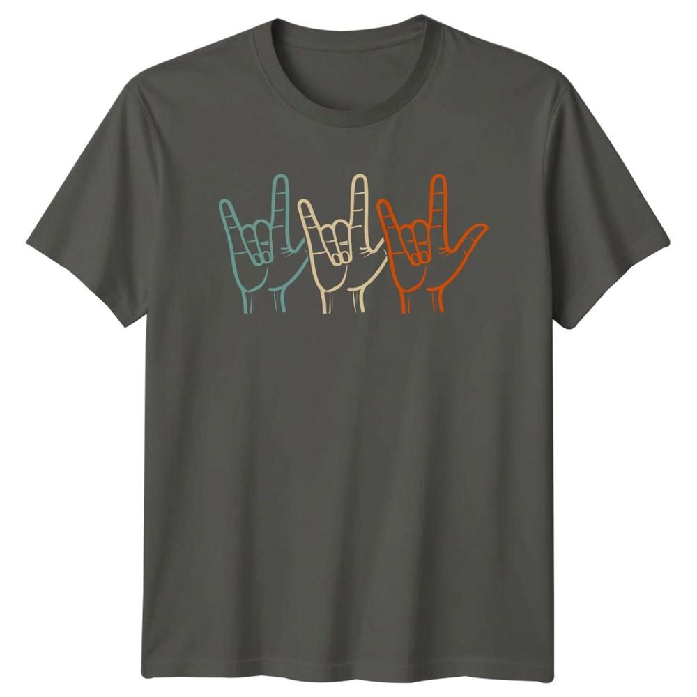 I Love You ASL Unisexs TShirt Deaf Culture Gift For Her S