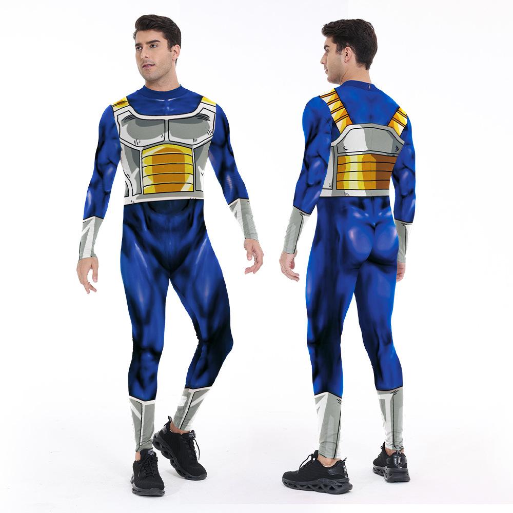 Men Japanese Anime Halloween Cosplay Costumes Adults Superhero Warrior Samurai Onesie Jumpsuit Carnival Party Dress Up Outfit