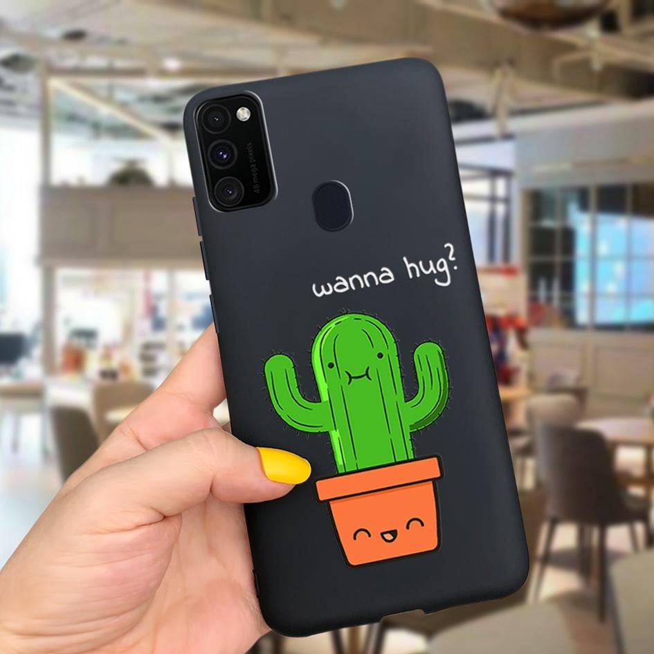 Pro Samsung M21 Pouzdro 6,4 palce Měkký Silikonový Kryt s Srdcem TPU Pro Samsung Galaxy M21 M 21 SM-M215F M215 Zadní Kryt Telefonu Funda
