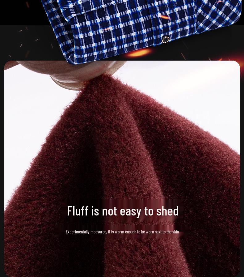 Cămașă groasă cu carouri și căptușeală din fleece pentru bărbați pentru Toamnă/Iarnă – Opțiuni multicolor disponibile