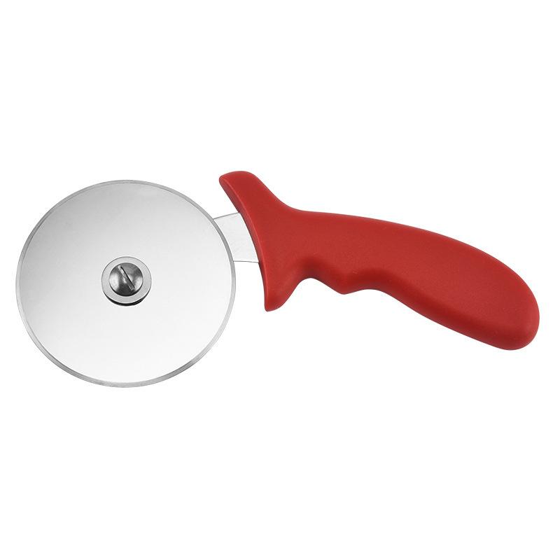 

Stainless steel pizza knife, baking utensil PIZZA knife, kitchen cake cutter, pizza cutter, pizza rolling knife, set of 2 Red (2 pieces)