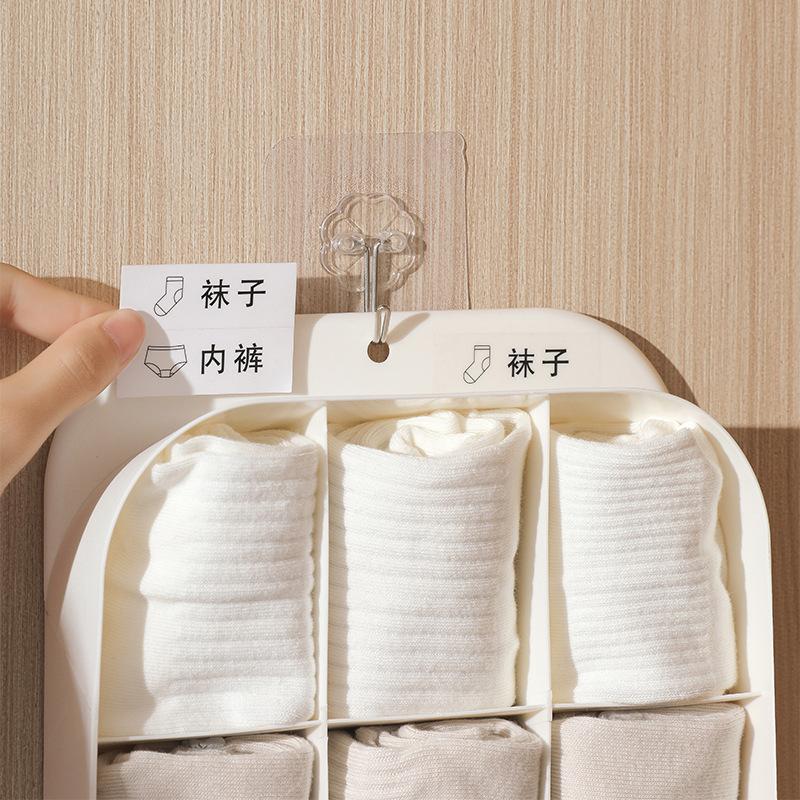 Wall-mounted Underwear Sock Storage Box Closet Bra Garments Holder Bin Drawer Case Large Clothcompartment Box Space-saving