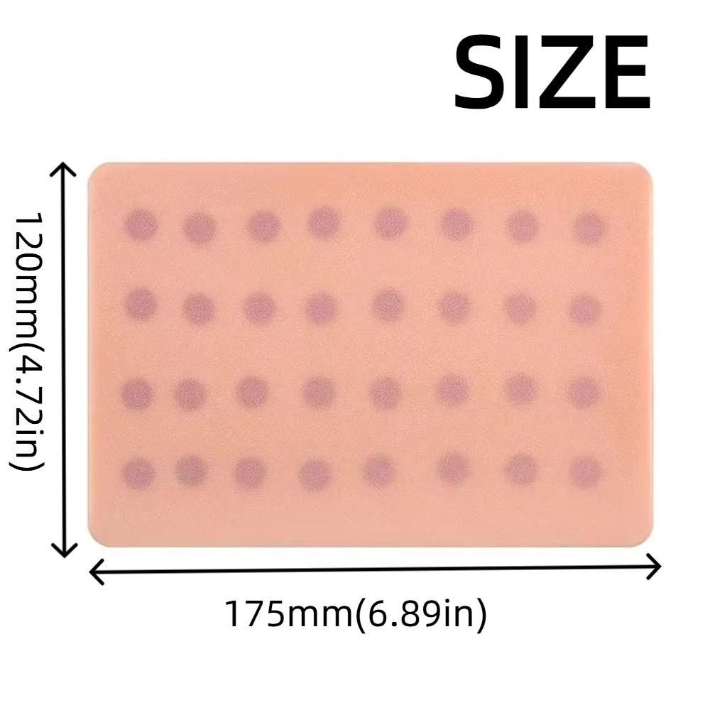 Silicone Intradermal Injection Training Pad 32 Injection Spots Reusable Subcutaneous Practice Pad Embedded Skin Test Module