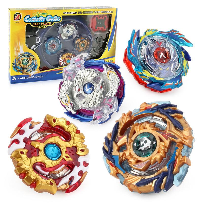 Xd168-6a Spinning Top Toy Set With Four In One Dual Launcher And Battle Disc For Competitive Play