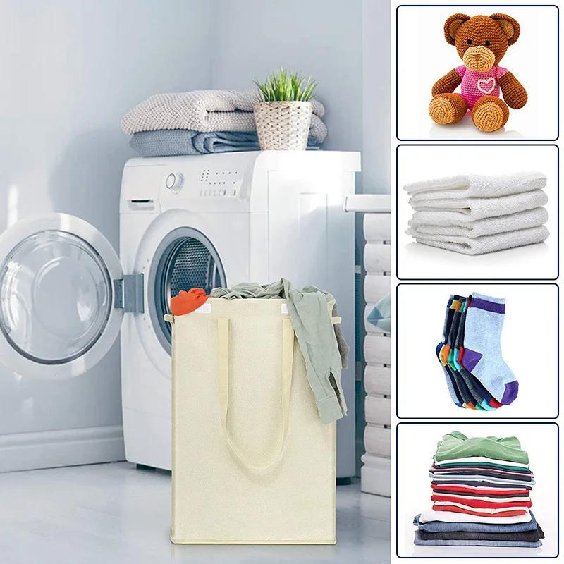 45L Covered Laundry Basket, Detachable Hand-held Dirty Clothes Basket, Bedroom Clothes and Toys Sorting and Storage Basket