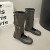 Niche cool boots children's summer new fashion hollow bow ballet Mary Jane thick-soled short boots