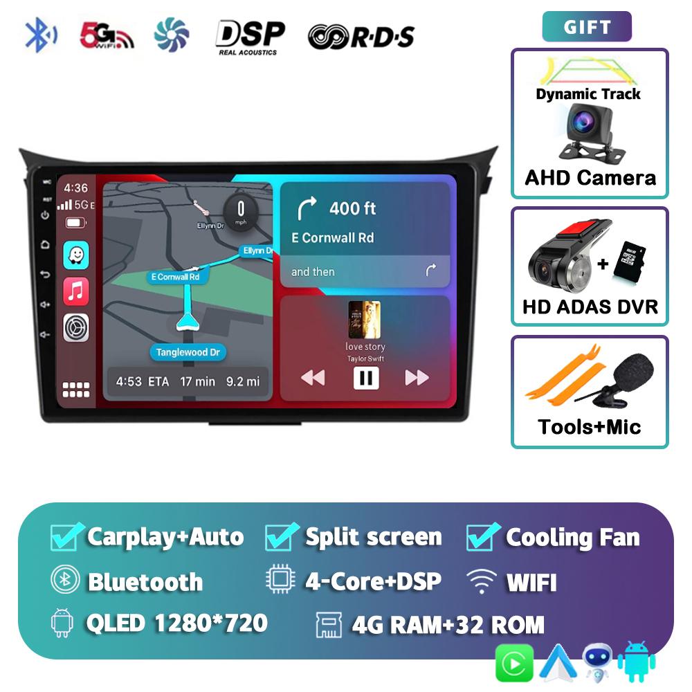 Android 14 Carplay Auto Car Radio For Hyundai I30 Elantra GT 2012 2013 2014 2015 2016 GPS Navigation Multimedia Player 4G Stereo