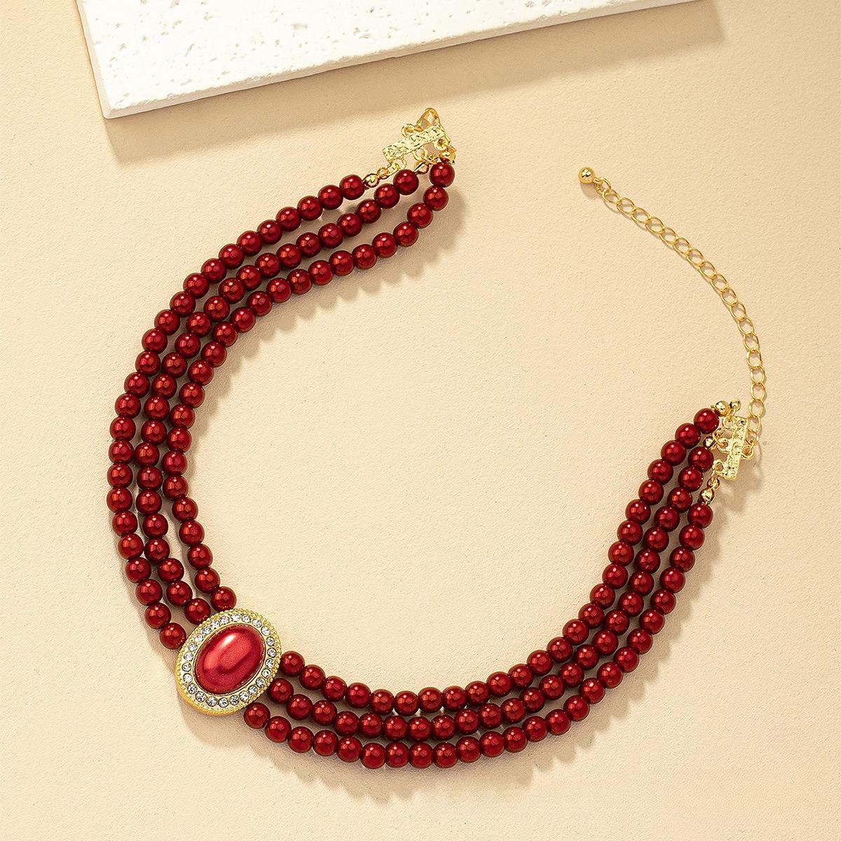 

Multi-Layers Imitation Pearl Necklace Bridal Dress Wedding Accessories